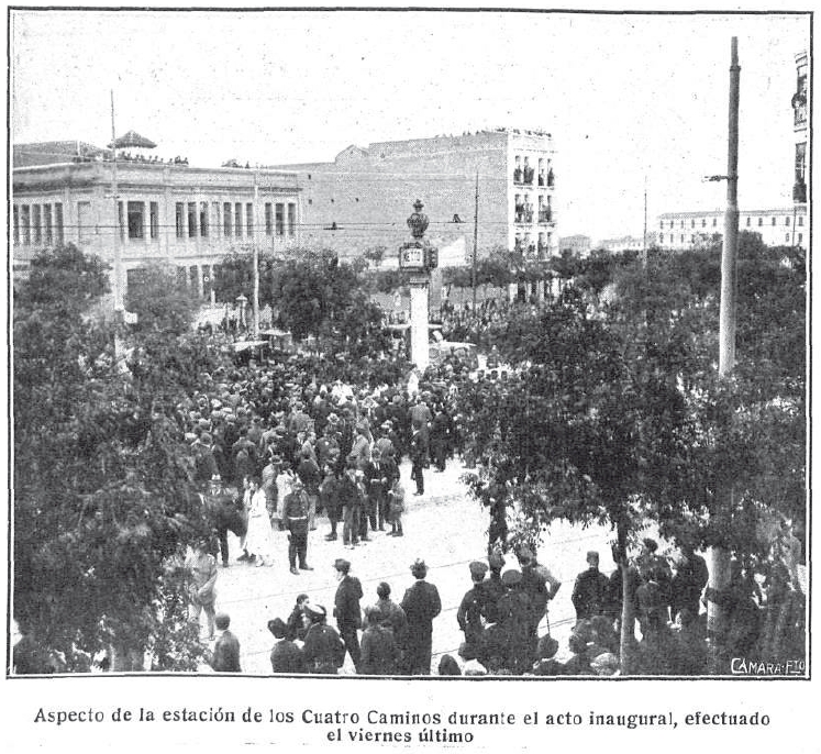 Aspecto de la Estación de Cuatro Caminos durante el acto inaugural