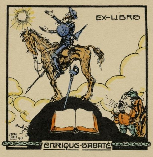 Ex libris cervantino de Enrique Sabaté